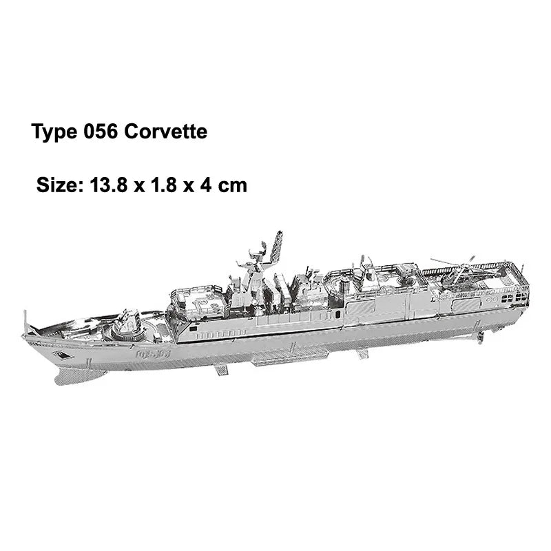 056 Corvette 3D Metalen Puzzel DIY Handgemaakte Militaire Oorlogsschip Assemblage Model Legpuzzel Speelgoed Voor Kinderen Volwassenen